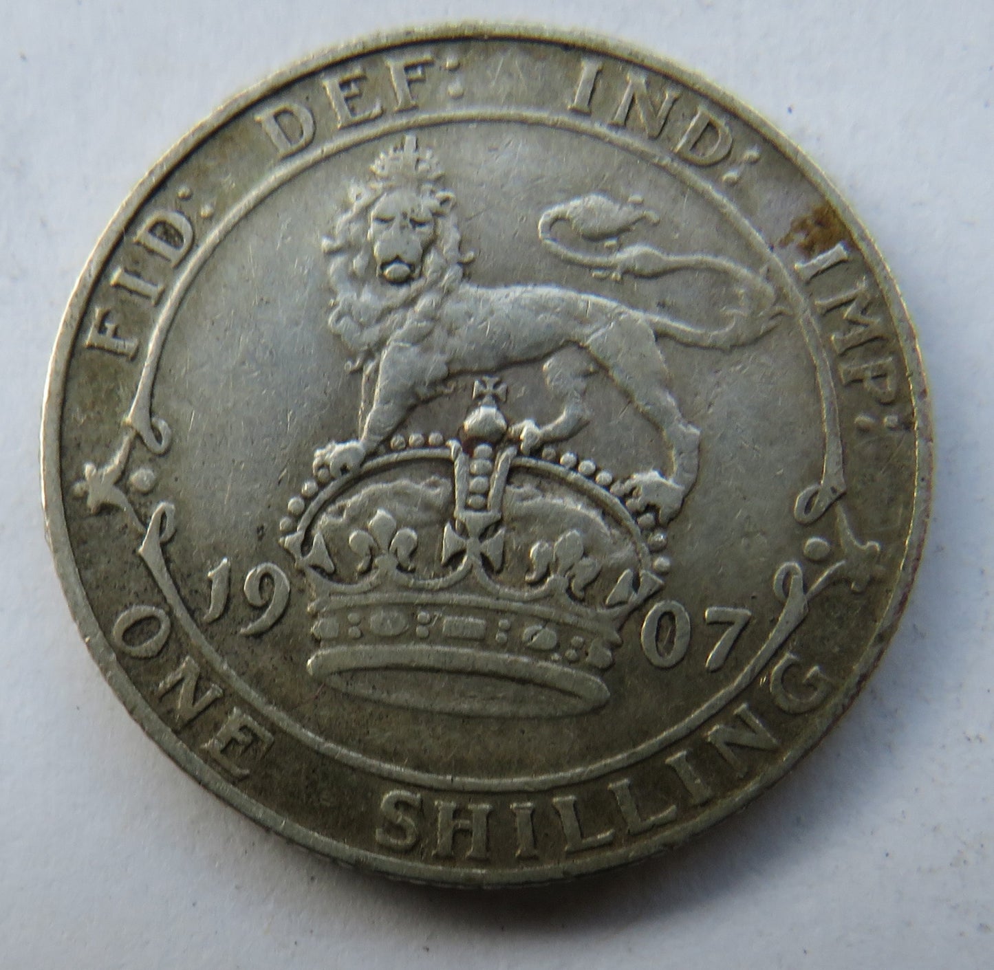 1907 King Edward VII Silver Shilling Coin - Great Britain