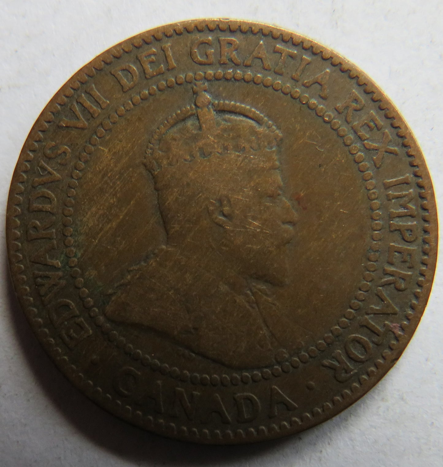 1909 King Edward VII Canada One Cent Coin