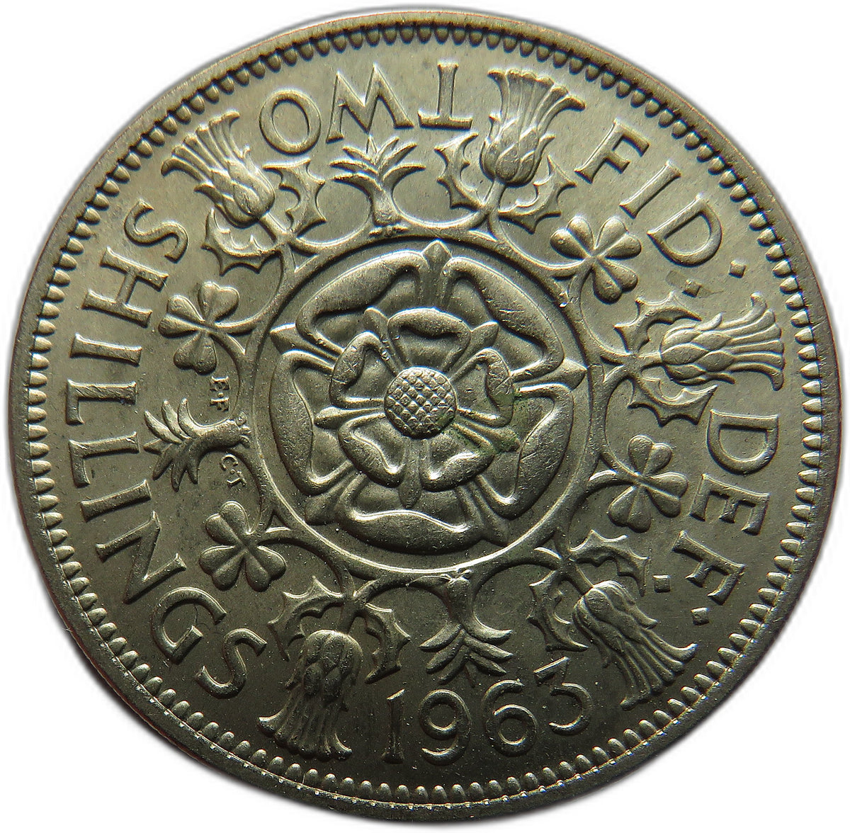 1963 Queen Elizabeth II Florin / Two Shillings Coin In High Grade - Great Britain