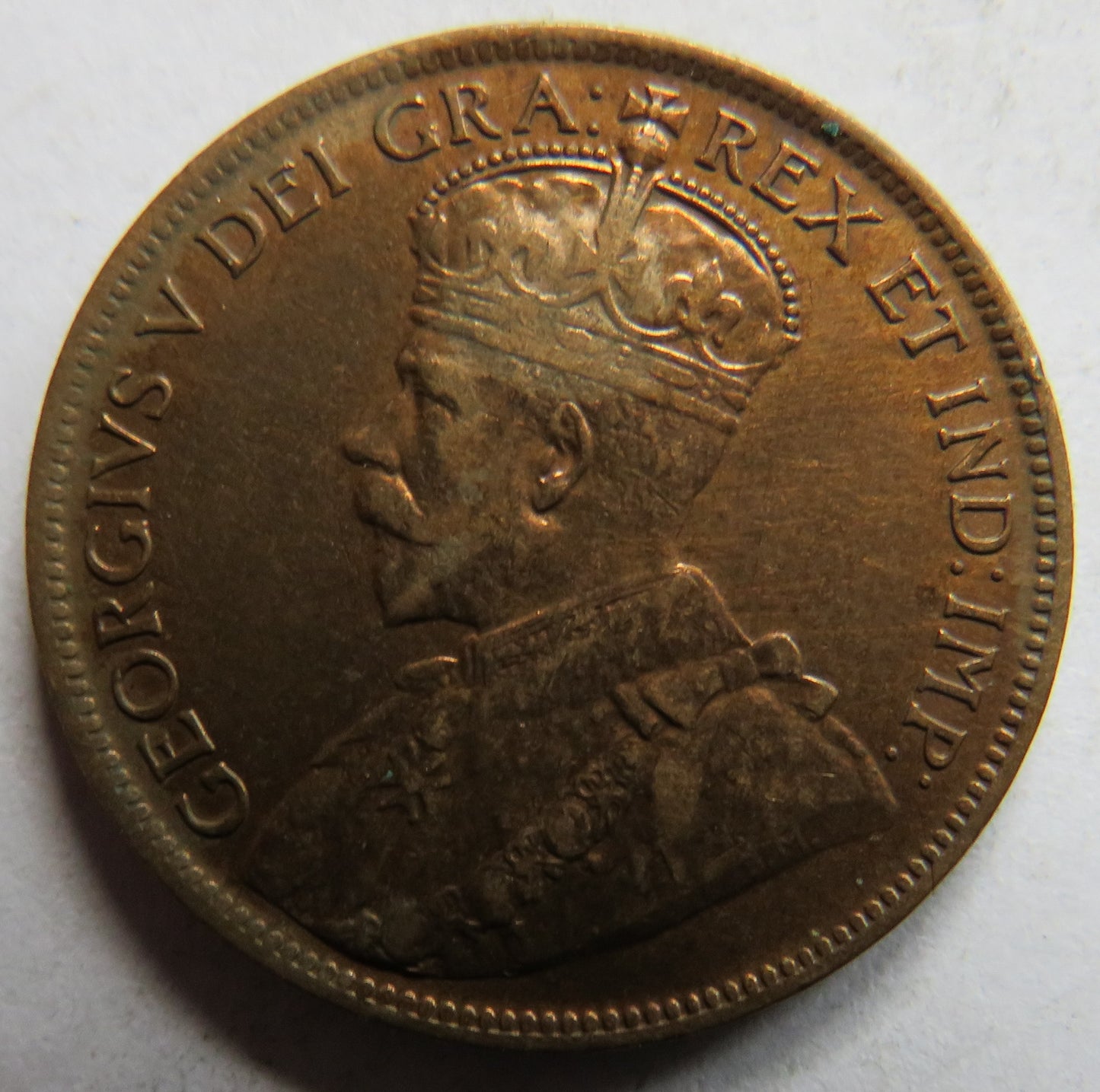 1919 King George V Canada One Cent Coin