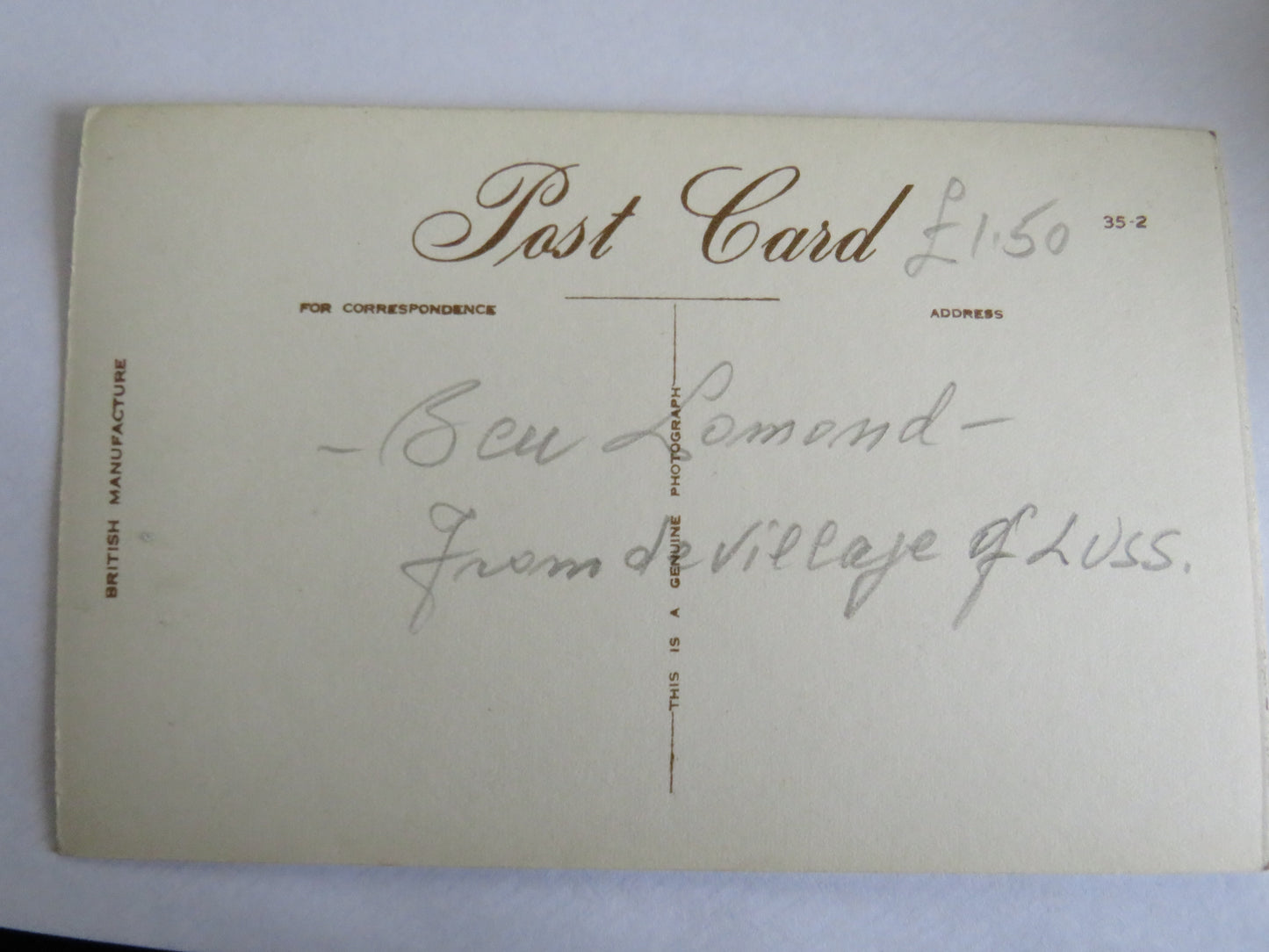 Old Postcard Of Ben Lomond From Luss