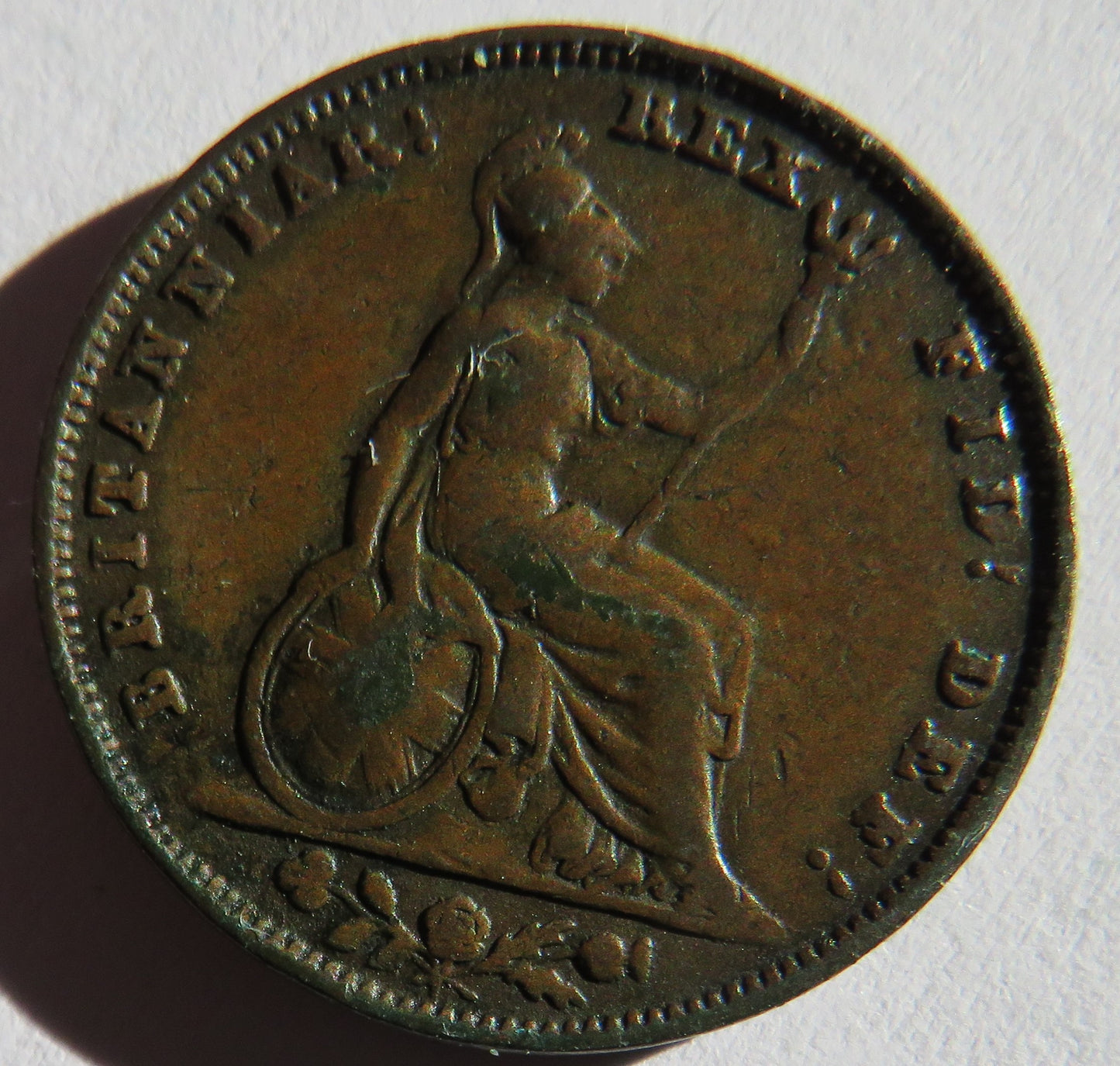 1835 King William IV Farthing Coin - Great Britain