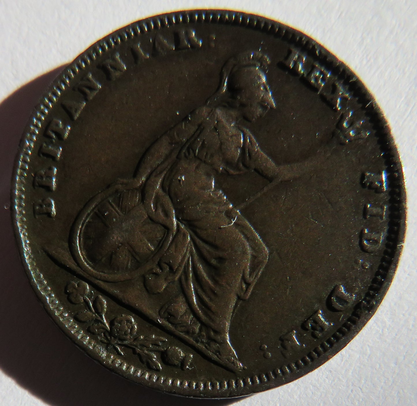 1836 King William IV Farthing Coin - Great Britain