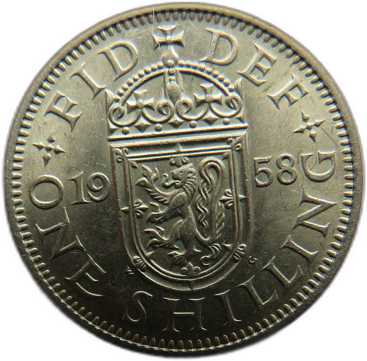 1958 Queen Elizabeth II (Scottish) Shilling Coin In Higher Grade - Great Britain