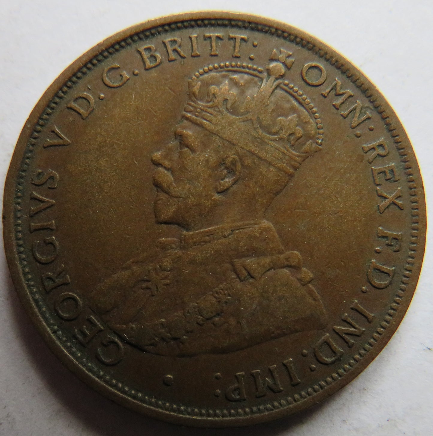 1913 King George V States of Jersey 1/13th of a Shilling Coin