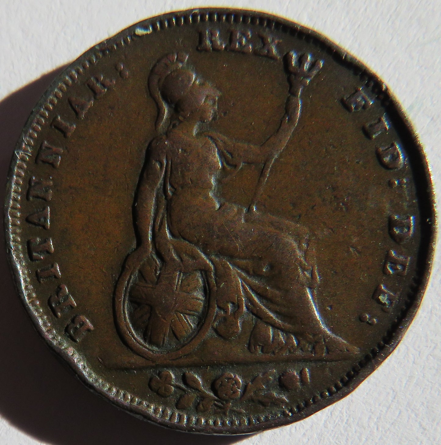 1831 King William IV Farthing Coin - Great Britain