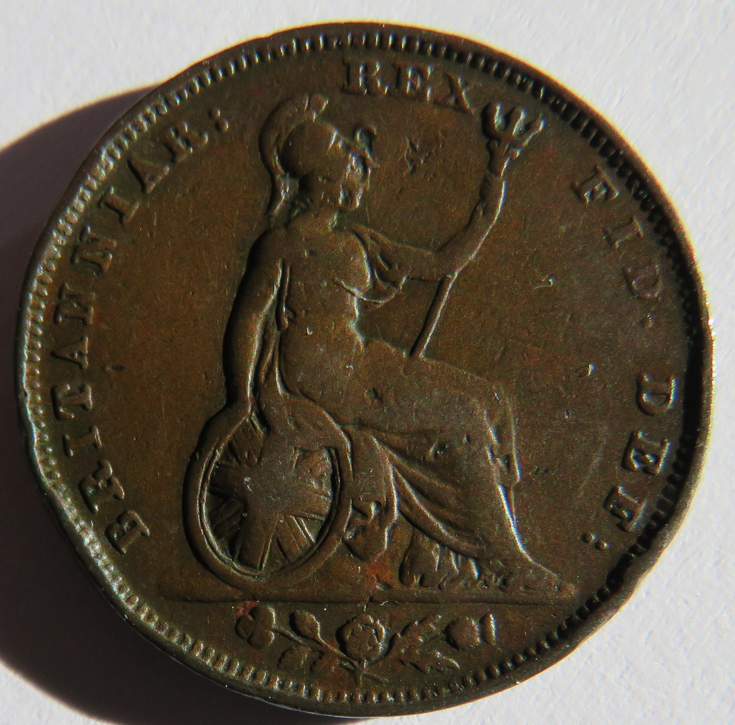 1826 King George IV Farthing Coin - Great Britain