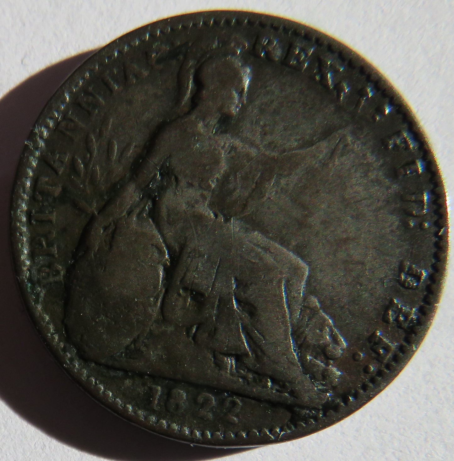 1822 King George IV Farthing Coin - Great Britain