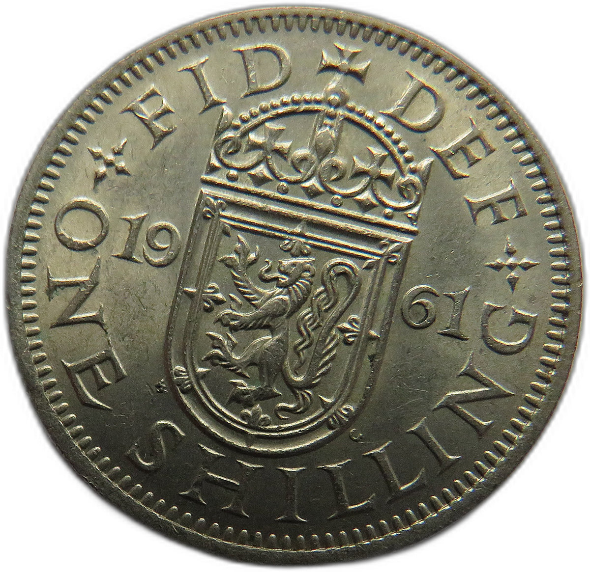 1961 Queen Elizabeth II (Scottish) Shilling Coin In Better Grade - Great Britain