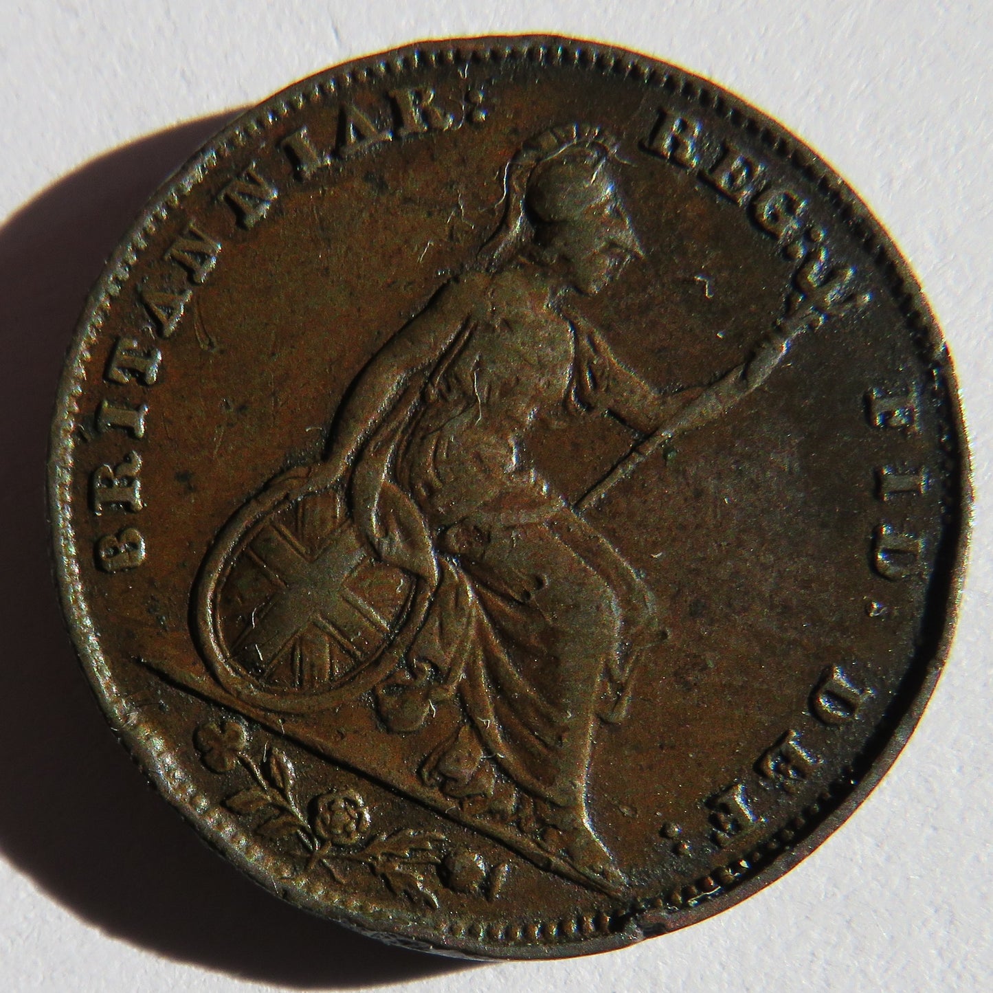 1847 Queen Victoria Young Head Farthing Coin - Great Britain