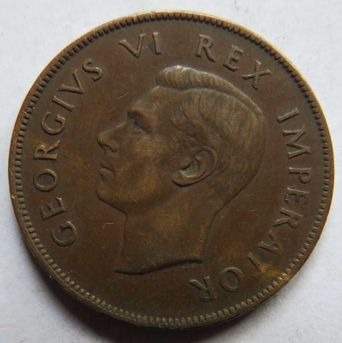 1939 King George VI South Africa One Penny Coin