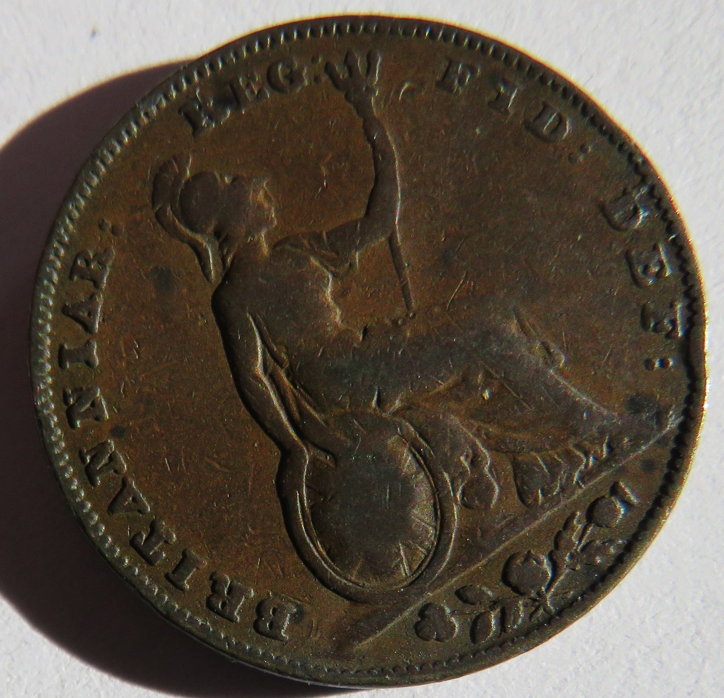 1848 Queen Victoria Young Head Farthing Coin - Great Britain
