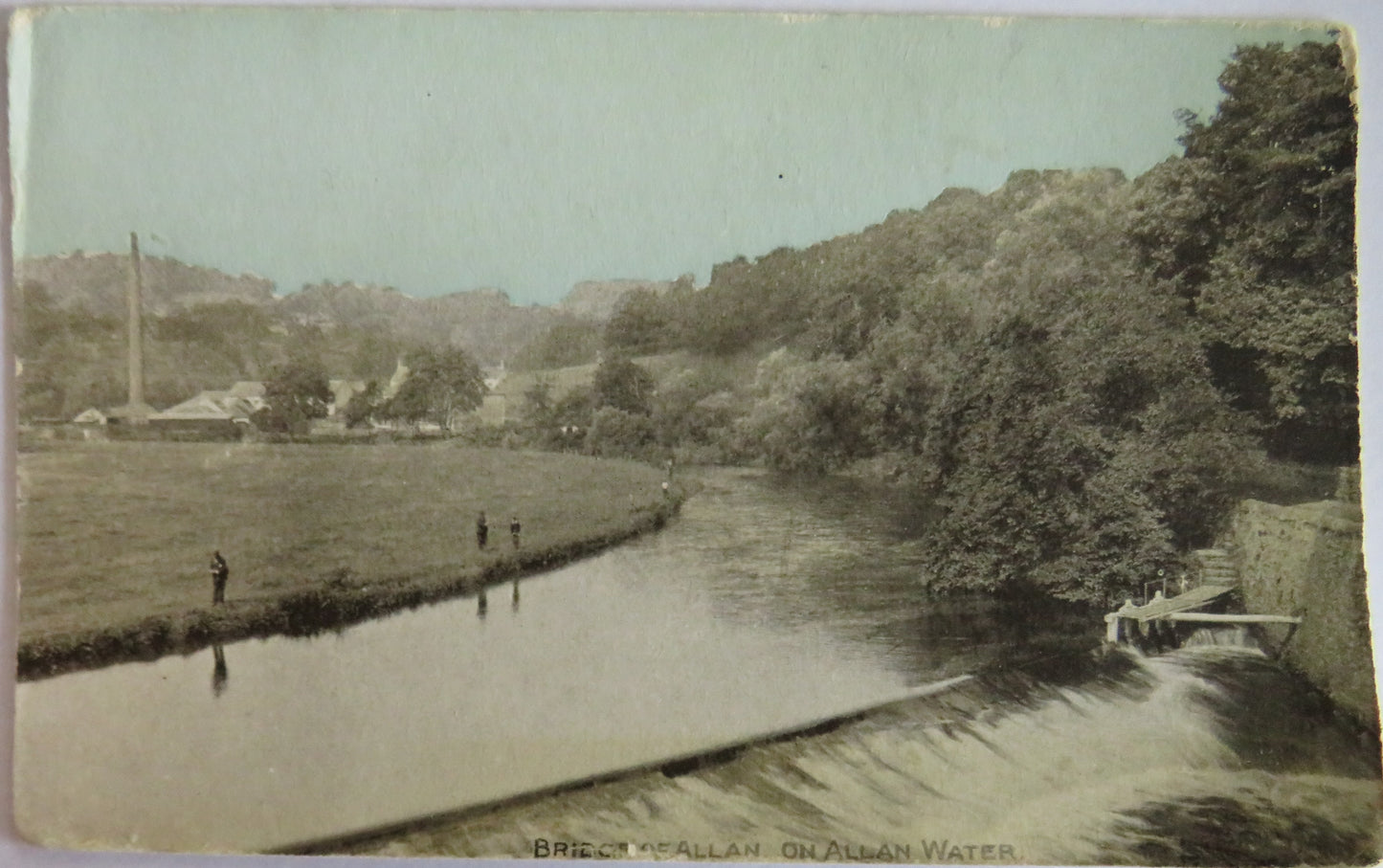 Old Postcard of Bridge of Allan On Allan Water