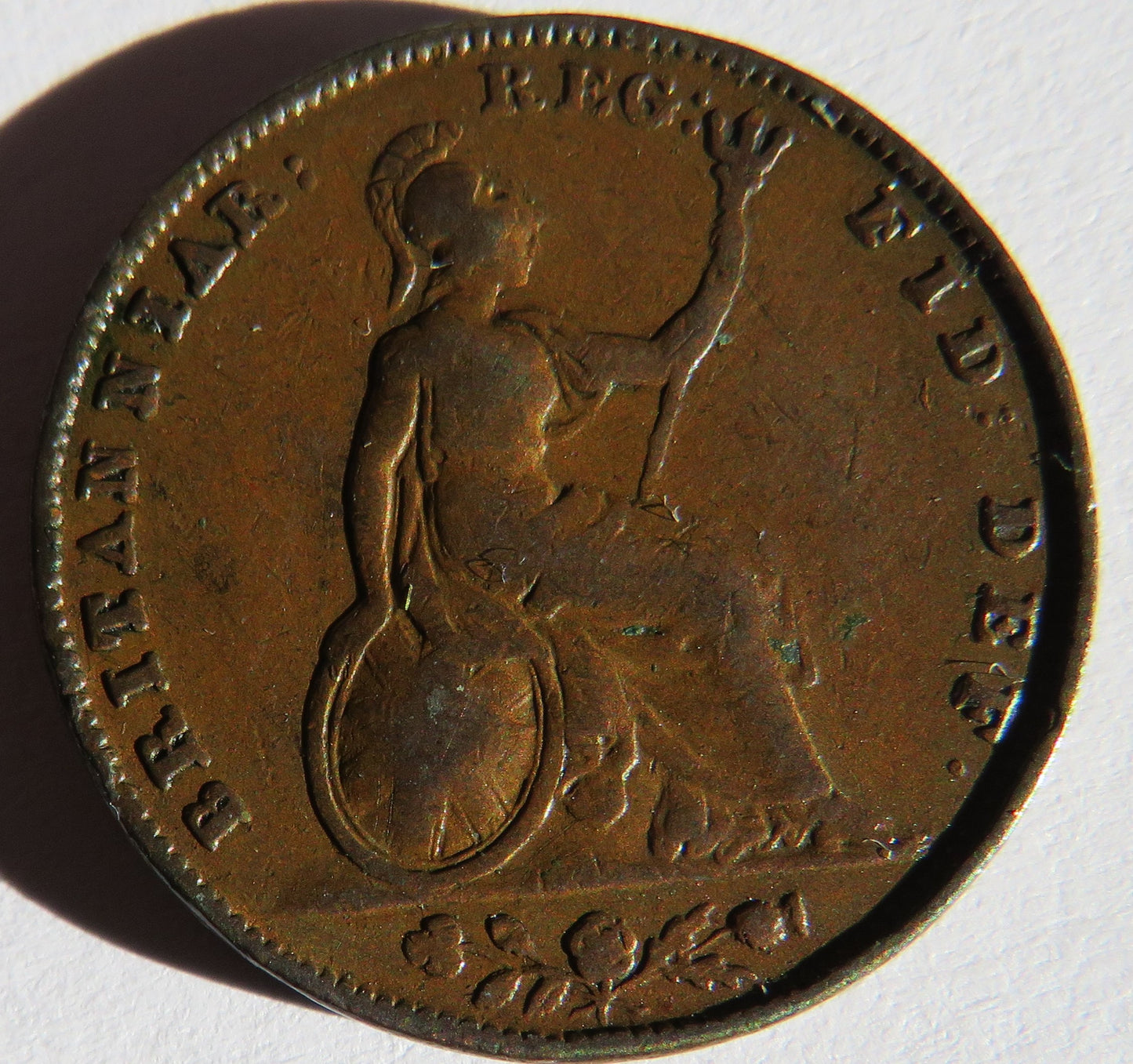 1853 Queen Victoria Young Head Farthing Coin - Great Britain