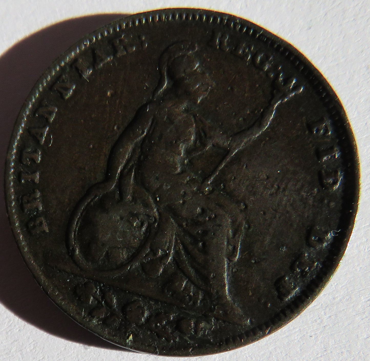 1840 Queen Victoria Young Head Farthing Coin - Great Britain