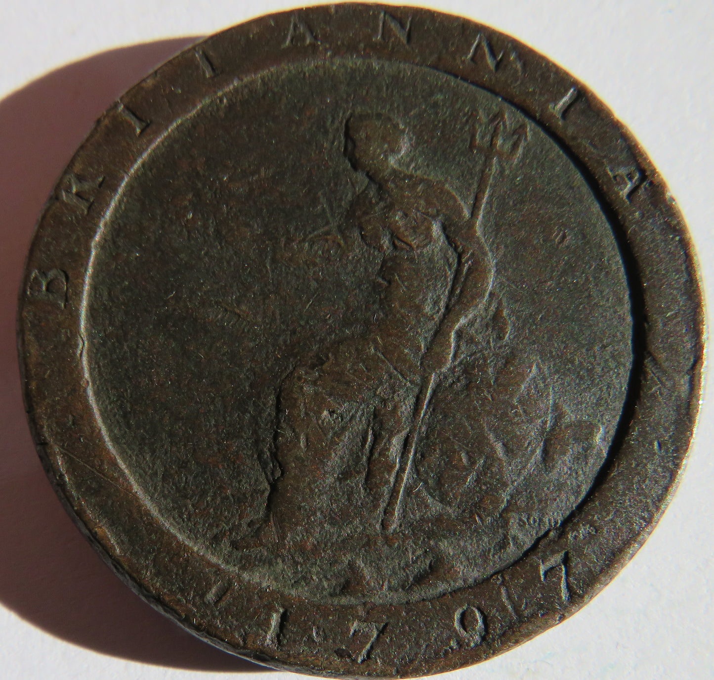 1797 King George III Cartwheel One Penny Coin - Great Britain
