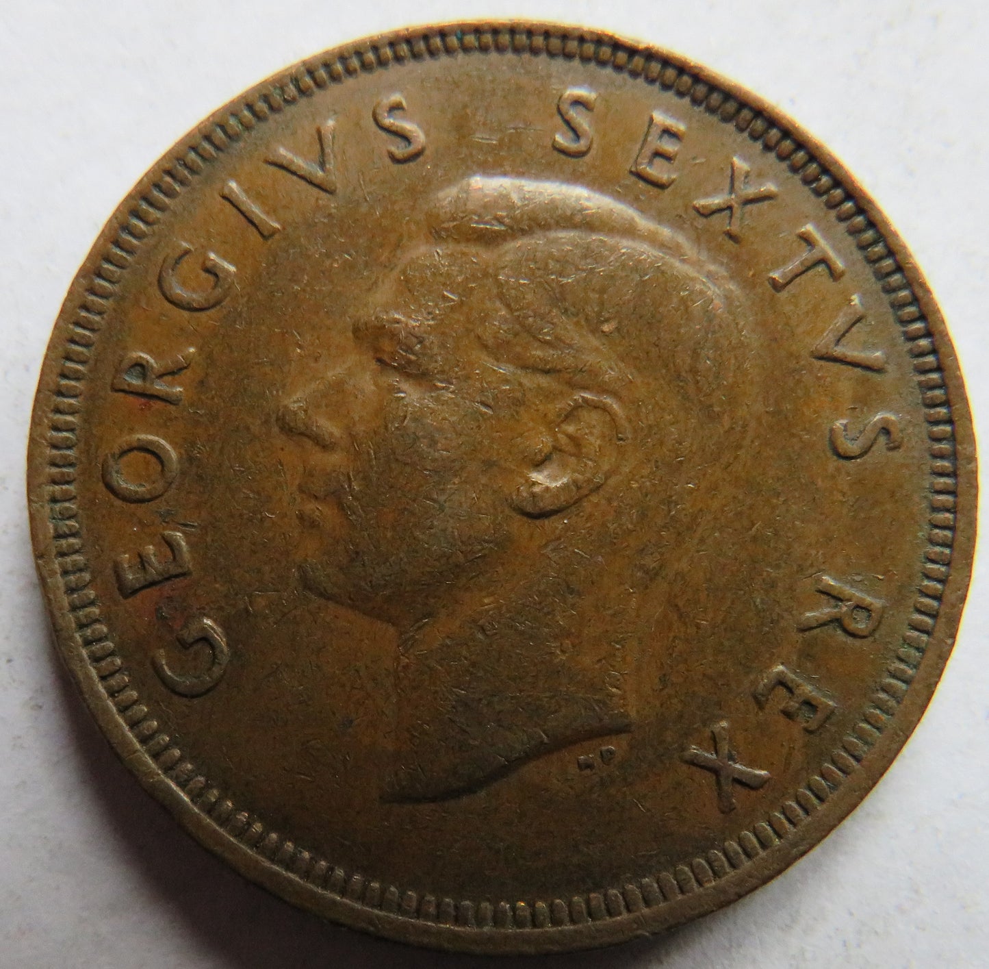 1950 King George VI South Africa One Penny Coin
