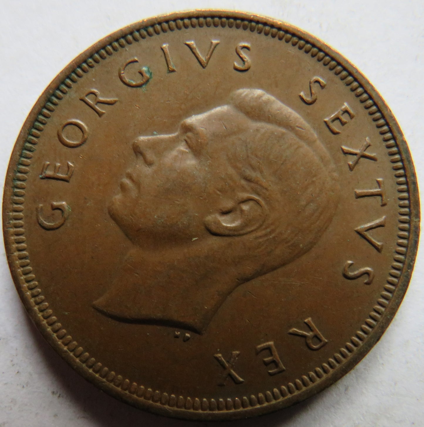 1952 King George VI South Africa One Penny Coin