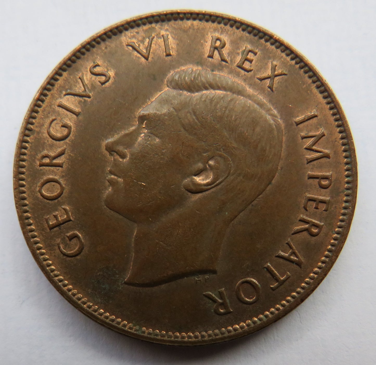 1941 King George VI South Africa One Penny Coin