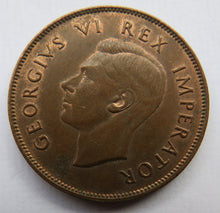 Load image into Gallery viewer, 1941 King George VI South Africa One Penny Coin
