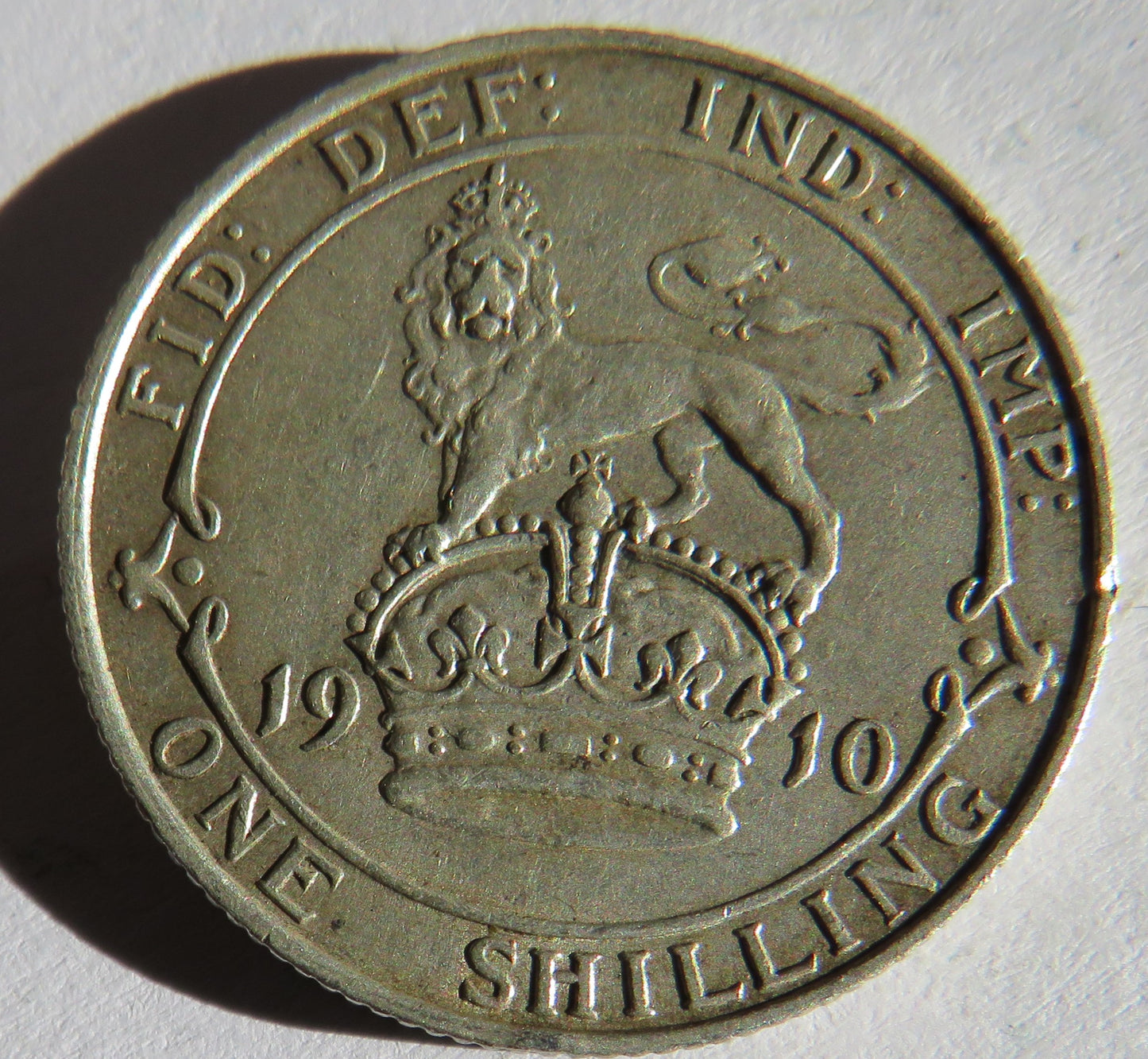 1910 King Edward VII Silver Shilling Coin - Great Britain