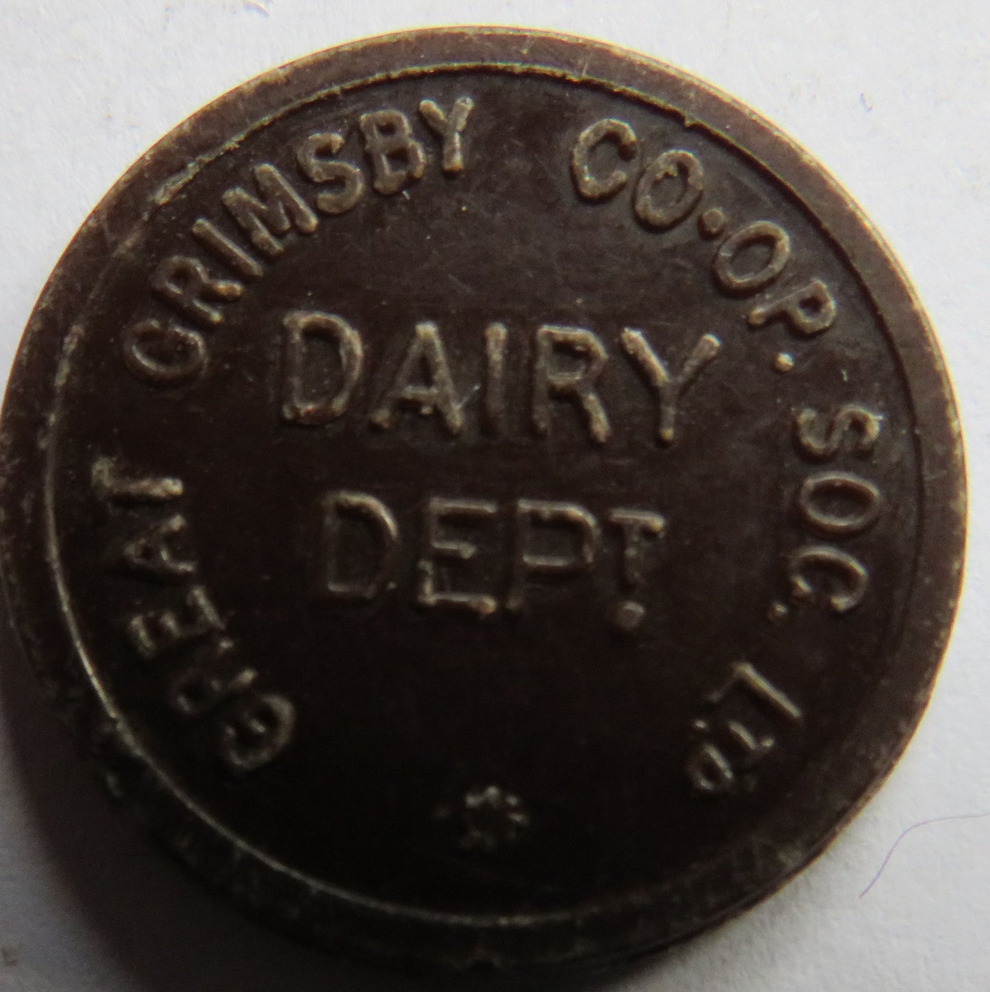 Great Grimsby Co-op Society Dairy Dept 1 Pint Token