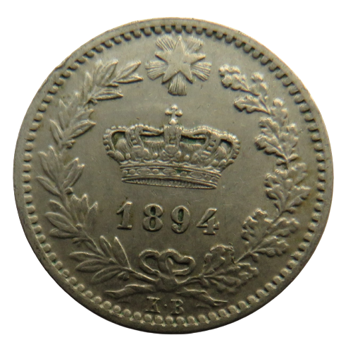 1894 Italy 20 Centesimi Coin