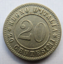 Load image into Gallery viewer, 1894 Italy 20 Centesimi Coin
