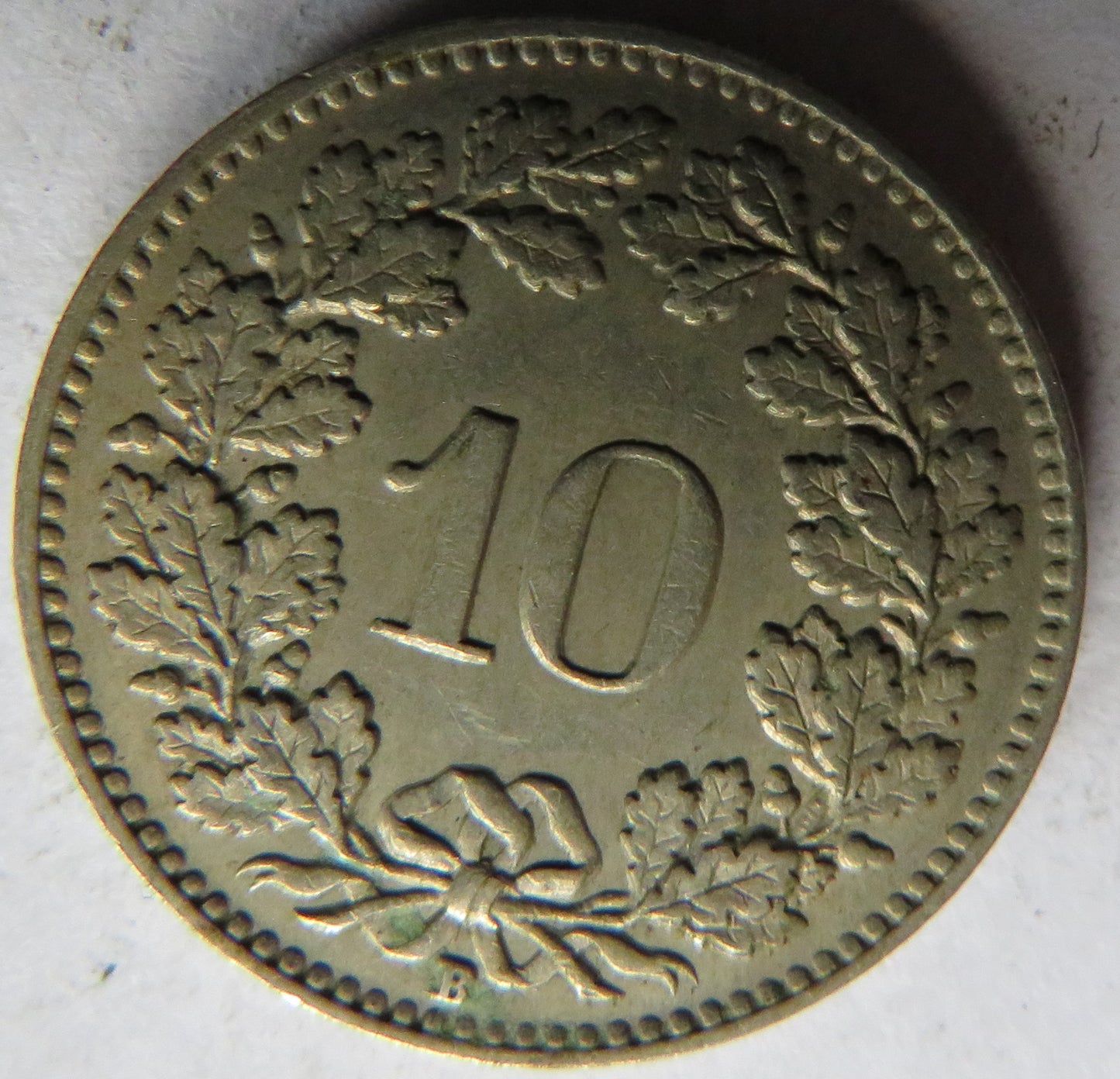1944 Switzerland 10 Rappen Coin