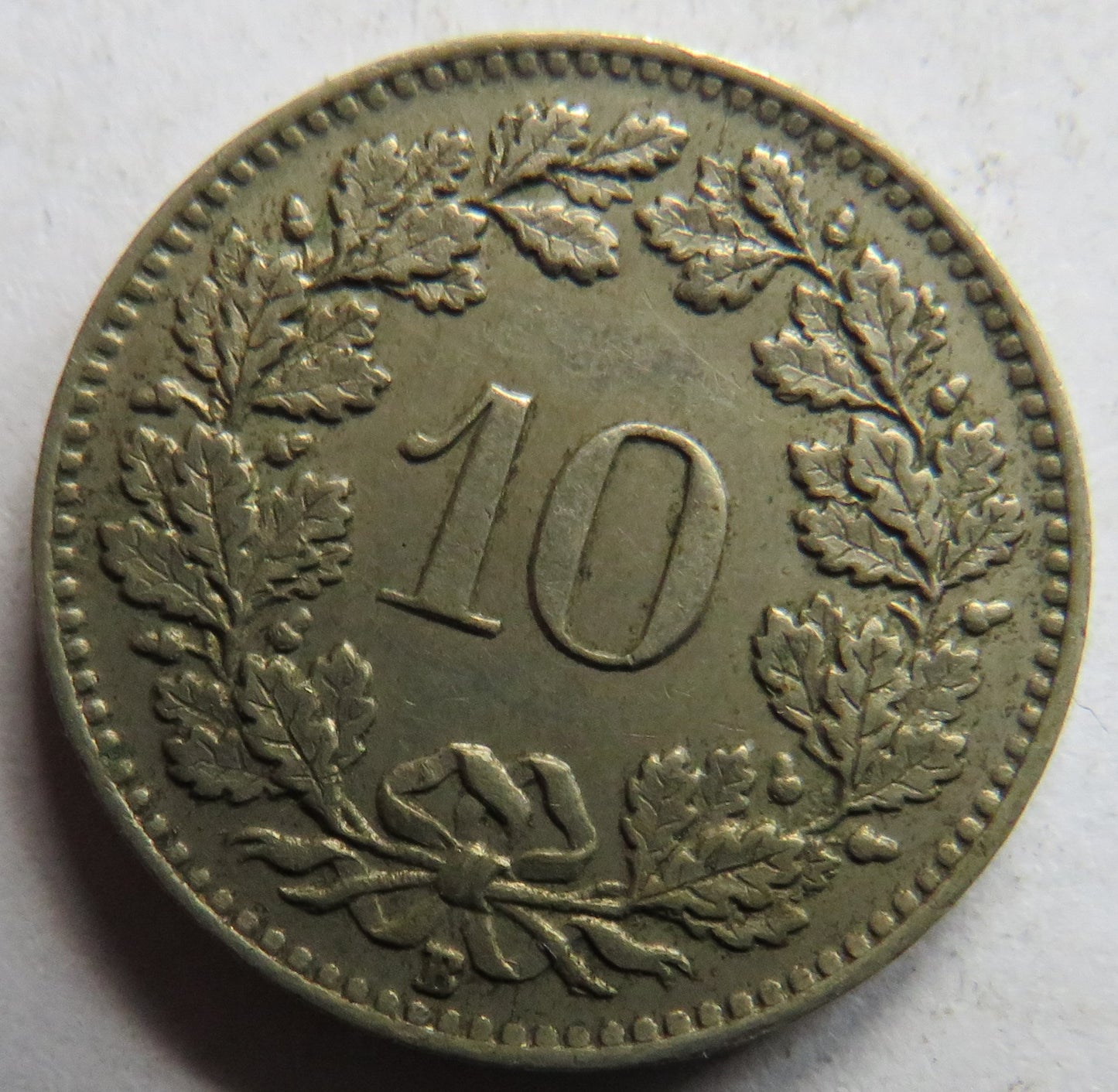 1931 Switzerland 10 Rappen Coin