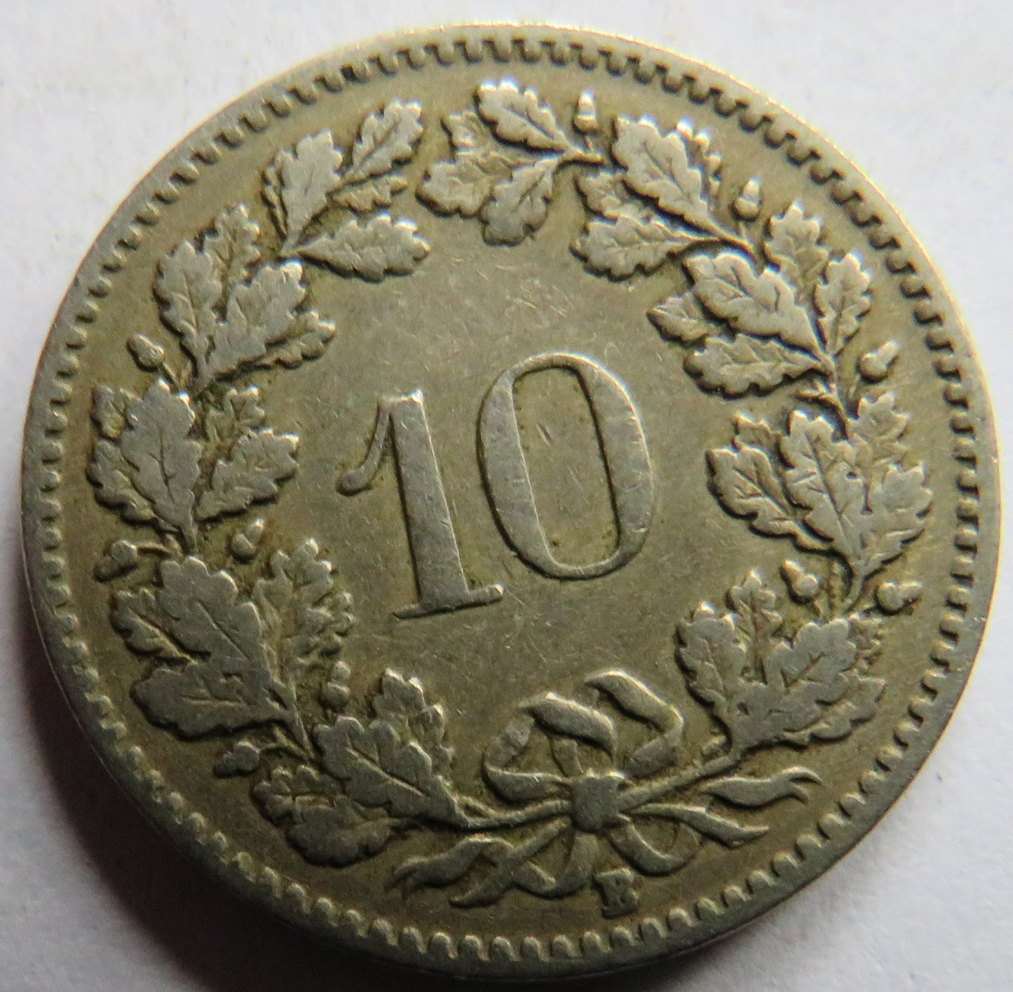 1909 Switzerland 10 Rappen Coin