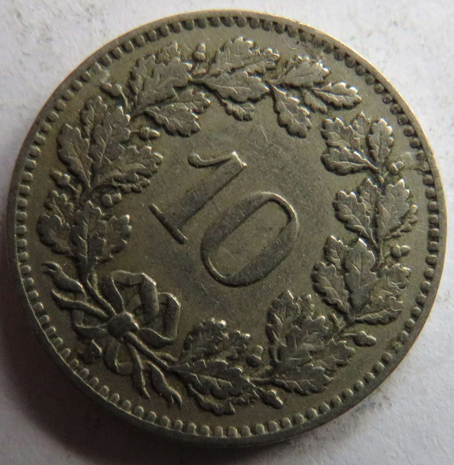 1927 Switzerland 10 Rappen Coin