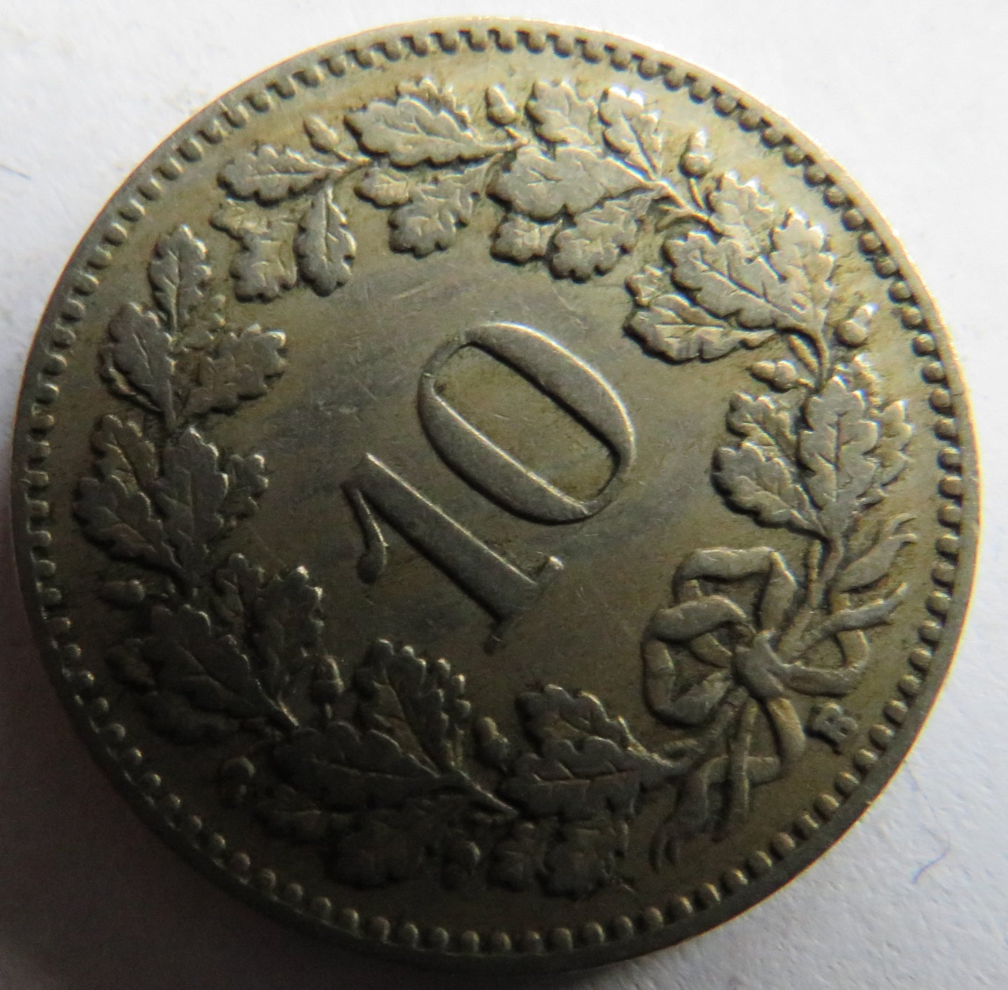 1924 Switzerland 10 Rappen Coin