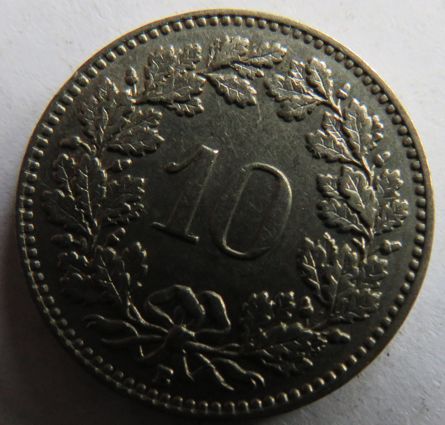 1933 Switzerland 10 Rappen Coin Better Grade