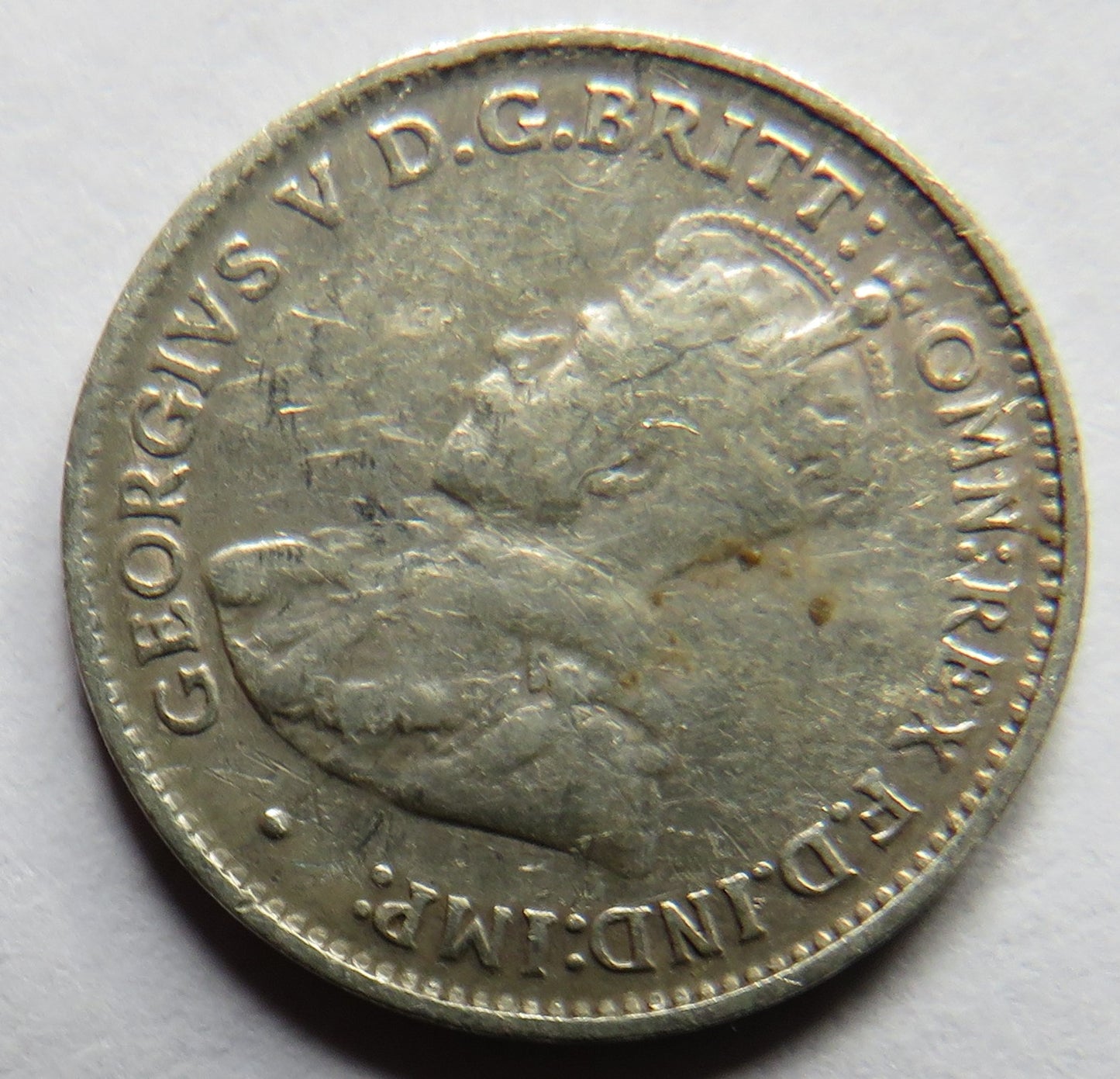 1925 King George V Australia Silver Threepence Coin