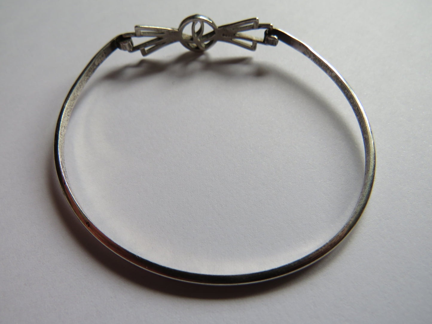 Ladies Sterling Silver Bangle In The Style of Charles Rennie Mackintosh