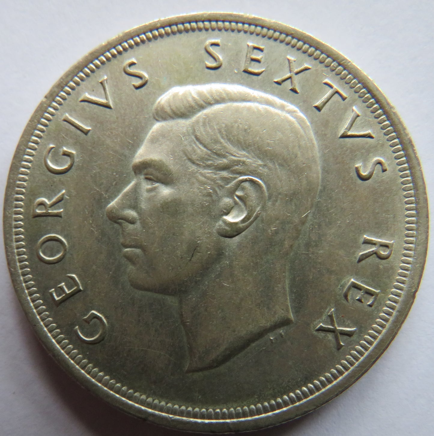 1952 King George VI South Africa Silver 5 Shillings Coin