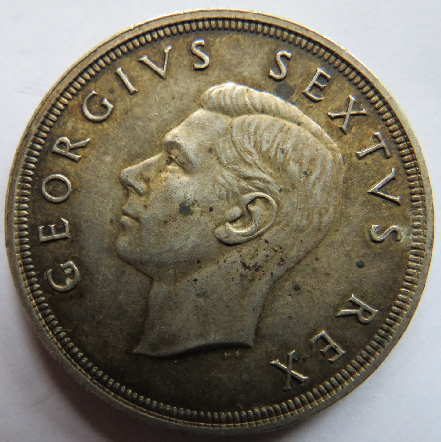 1948 King George VI South Africa Silver 5 Shillings Coin