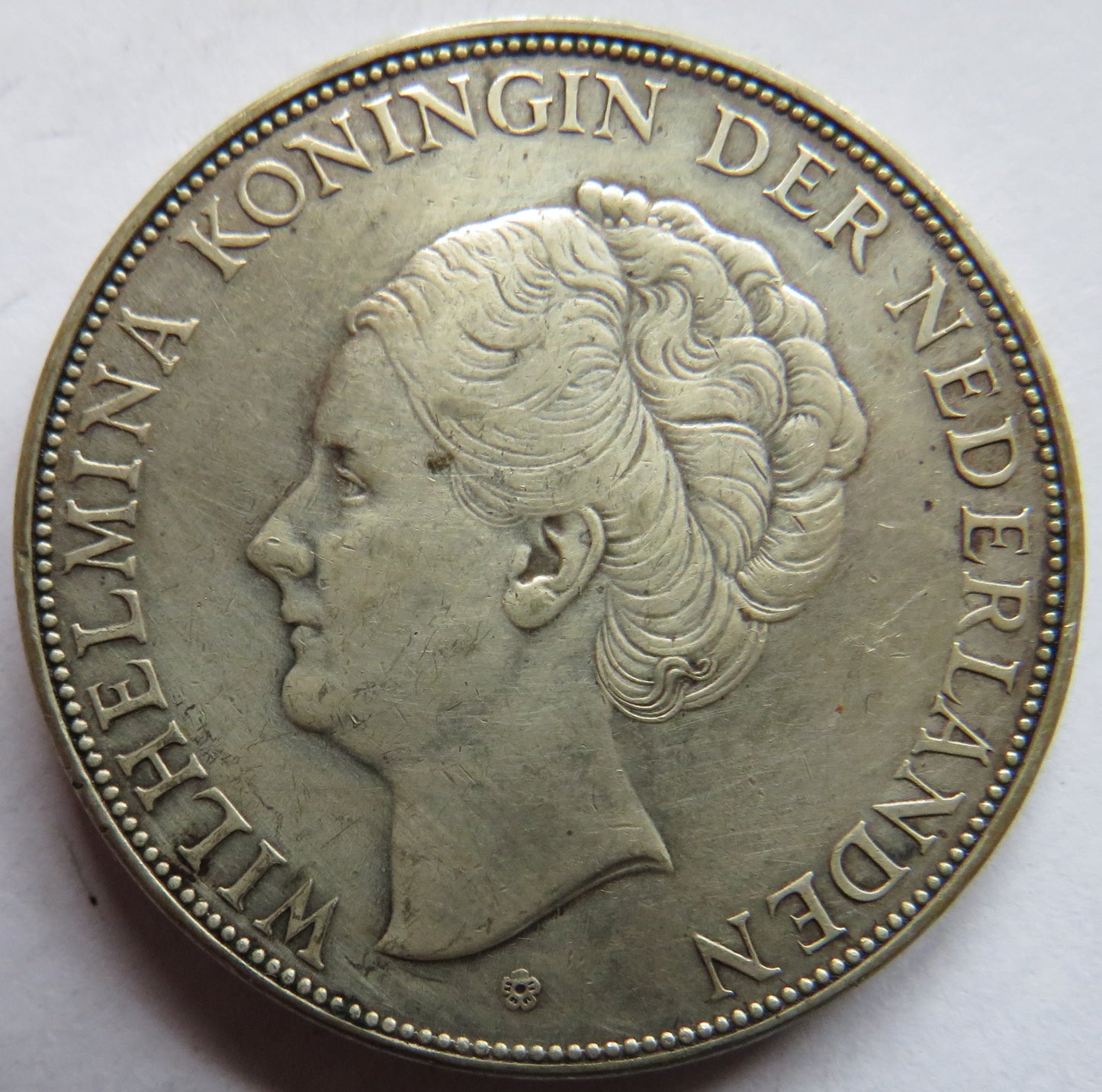 1940 Netherlands Silver 2 & 1/2 Gulden Coin