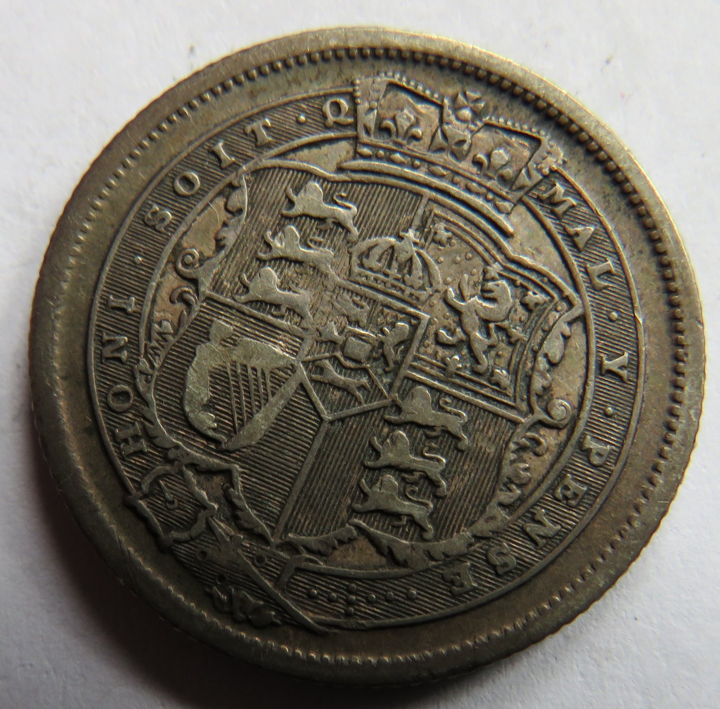 1816 King George III Silver Shilling Coin - Great Britain
