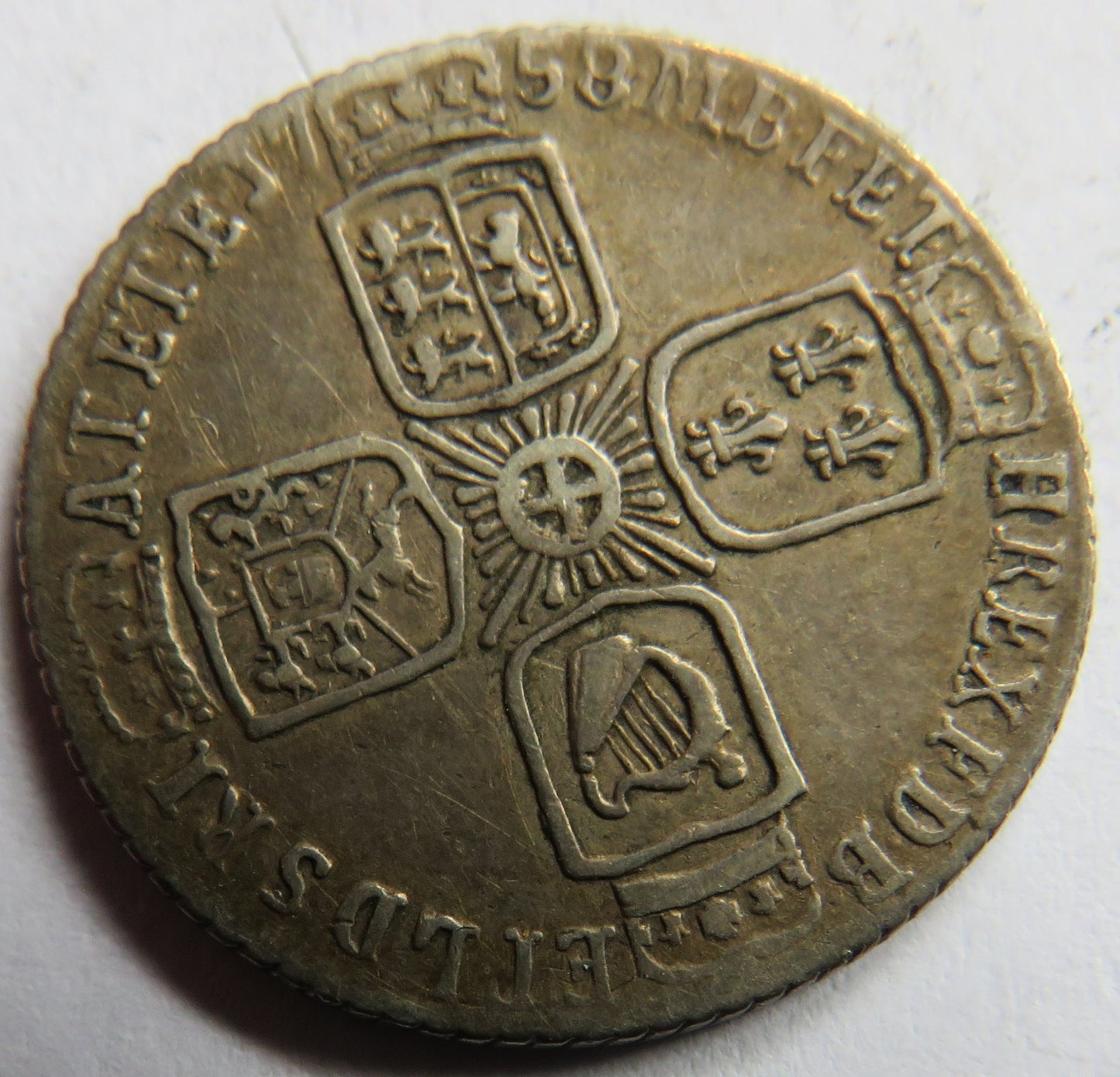 1758 King George II Silver Sixpence Coin - Great Britain