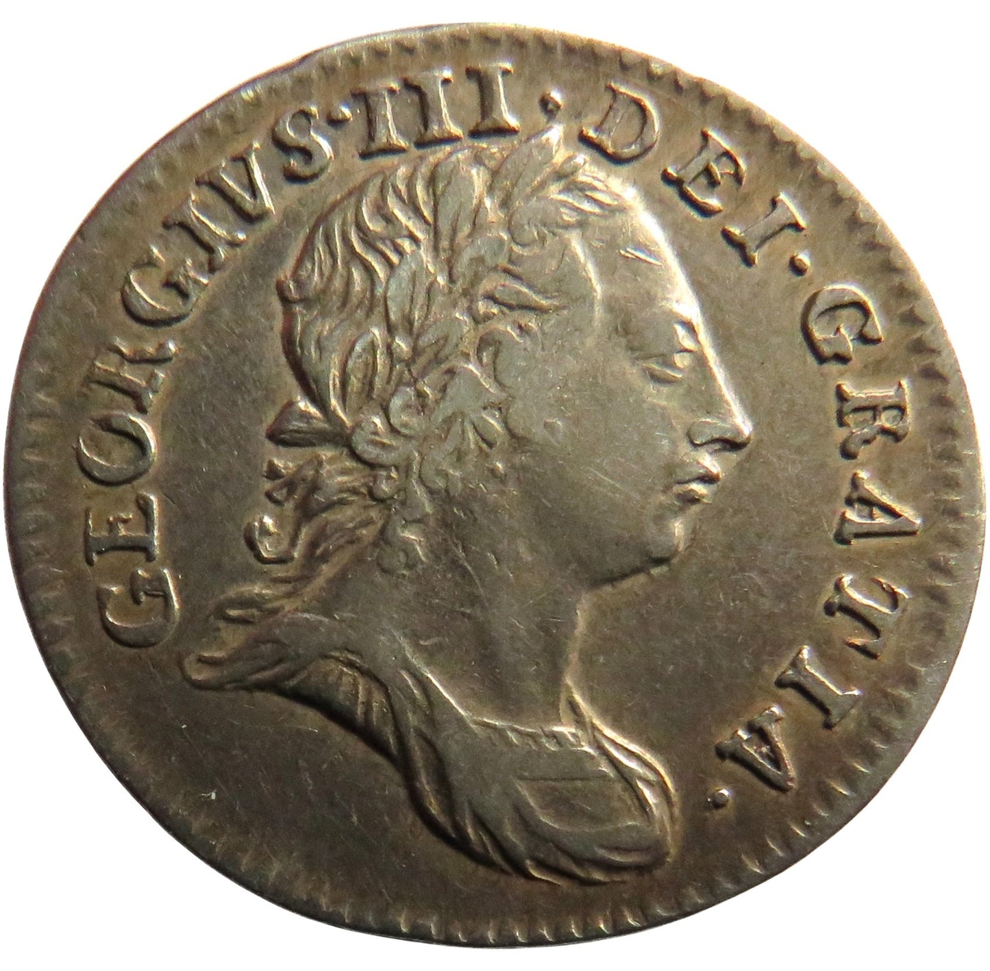 1762 King George III Silver Maundy Threepence Coin