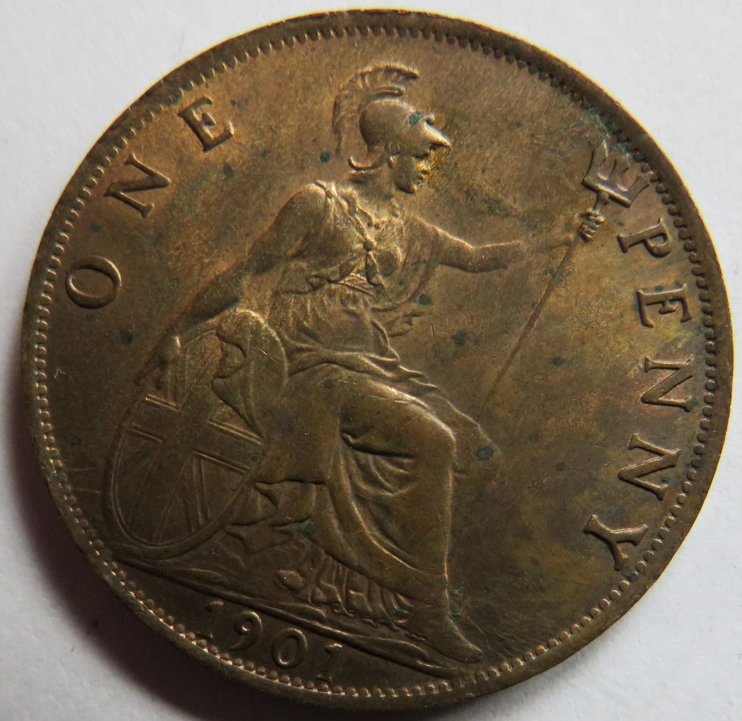 1901 Queen Victoria One Penny Coin In High Grade - Great Britain