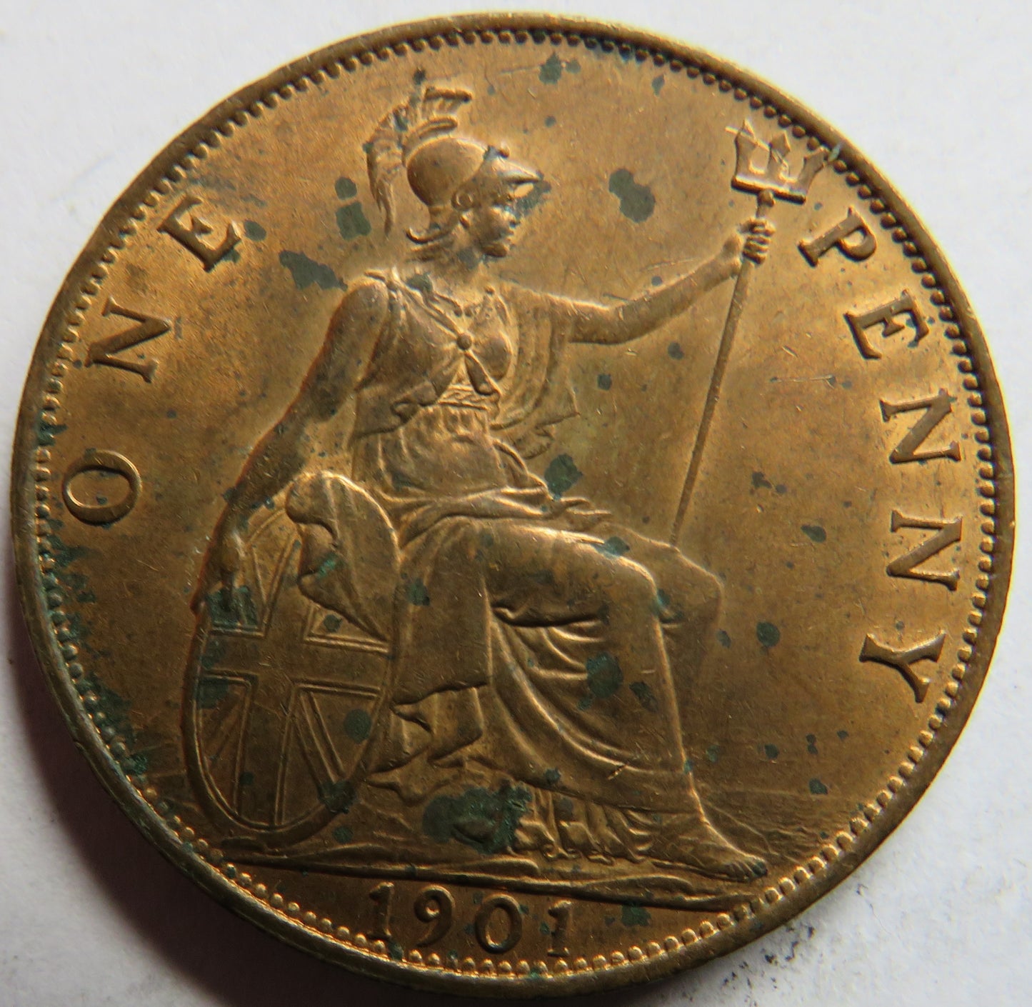 1901 Queen Victoria One Penny Coin In High Grade - Great Britain