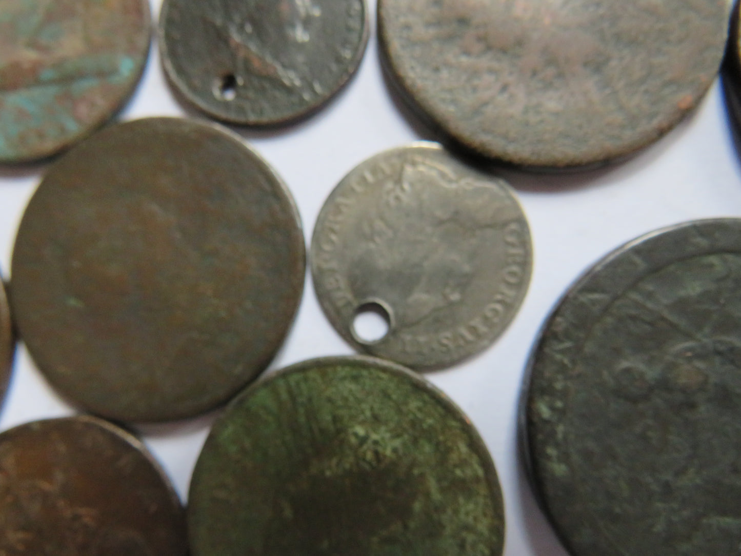 Collection of Mainly Worn Georgian Copper Coins Inc 1 Silver