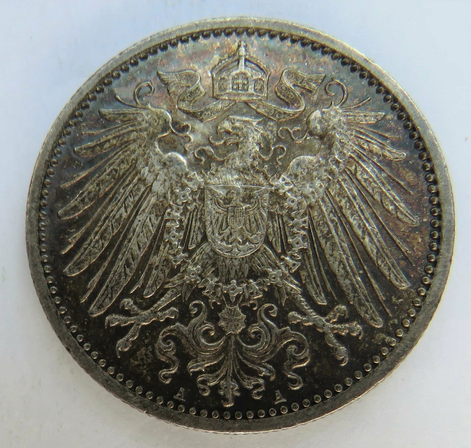 1910-A Germany Silver One Mark Coin