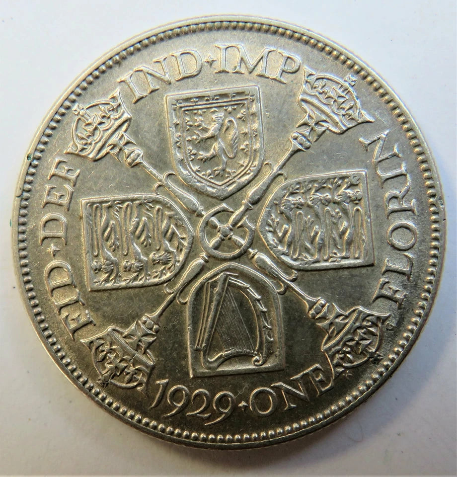 1929 King George V Silver Florin Coin In Better Grade