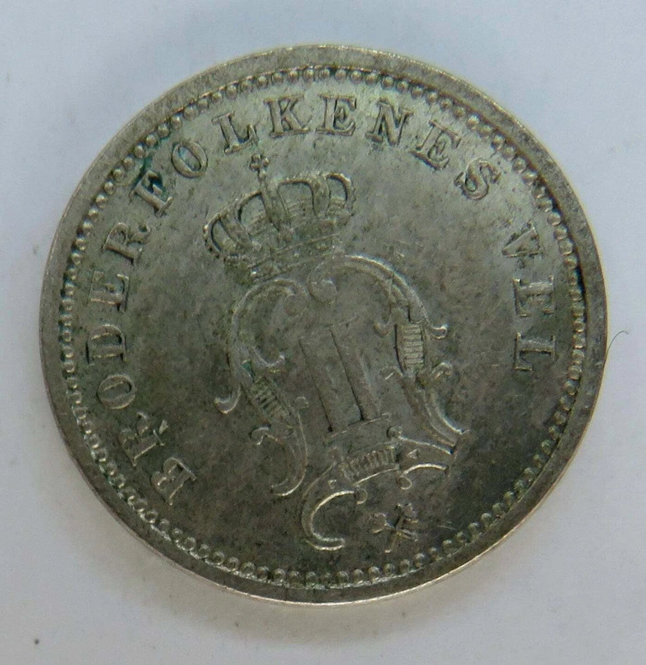1897 Norway Silver 10 Øre Coin