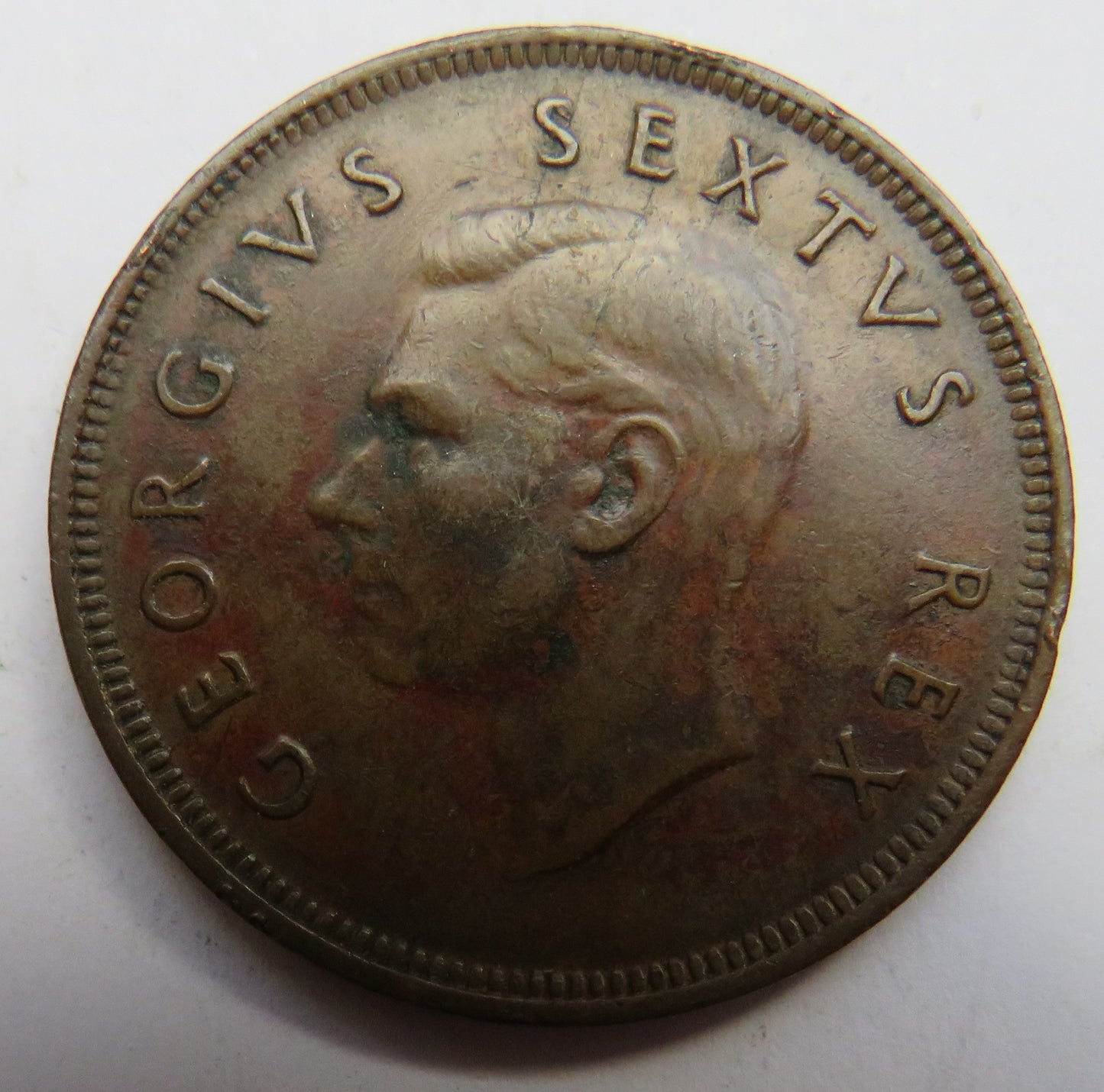 1940 King George VI South Africa One Penny Coin