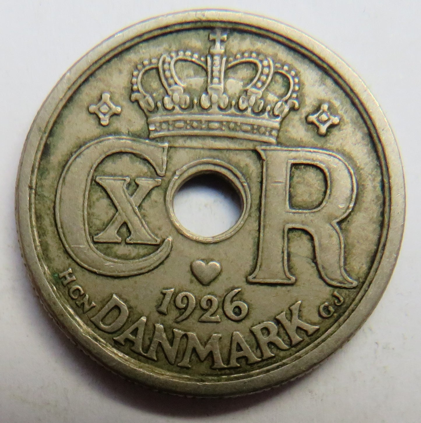 1926 Denmark 25 Ore Coin